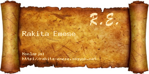 Rakita Emese névjegykártya
